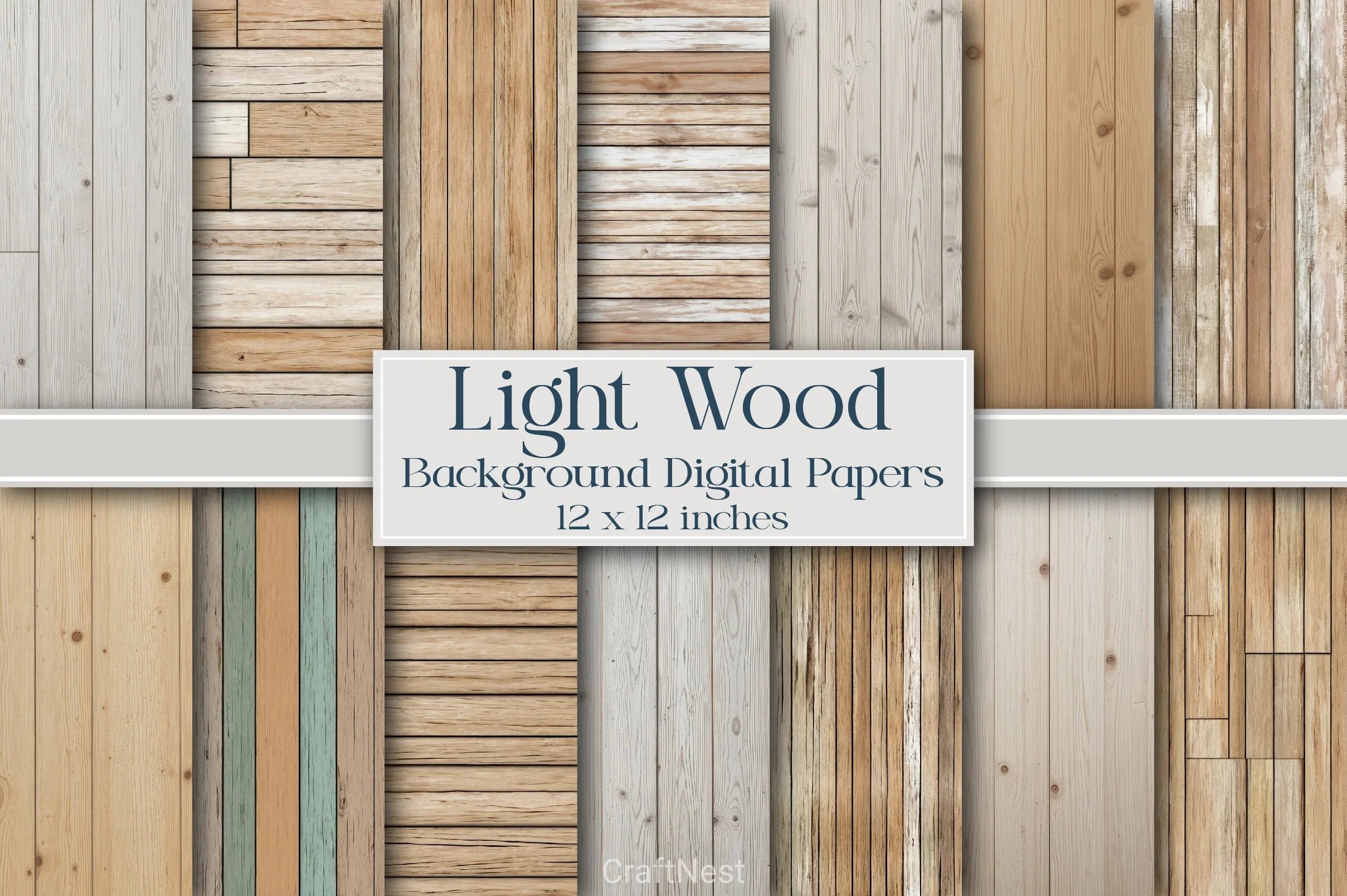 Light Wood Background Papers - CraftNest - Digital Crafting and Art