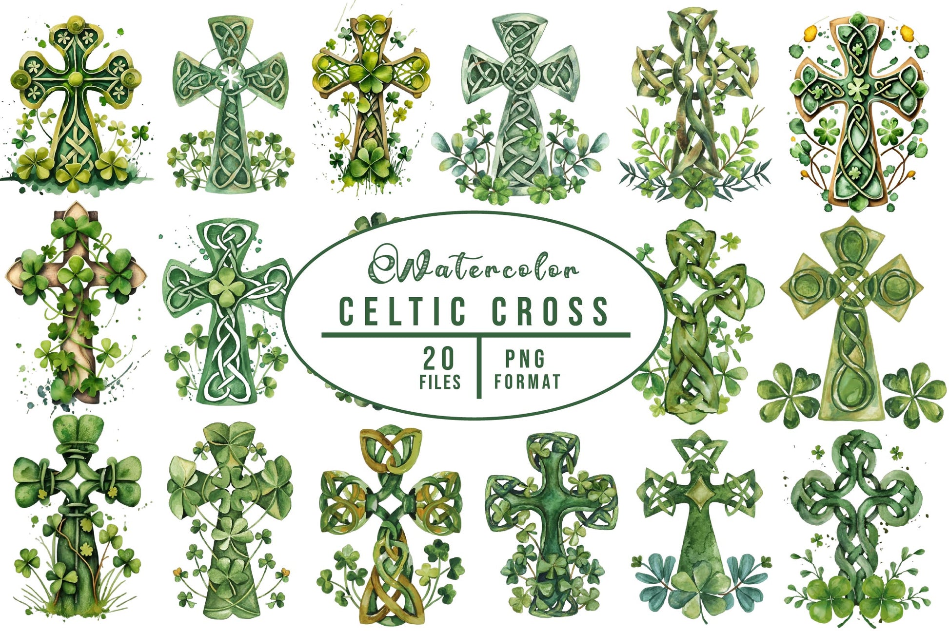 Celtic Cross Clipart Bundle - CraftNest - Digital Crafting and Art