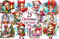 Christmas Cute Fairy Clipart Bundle - CraftNest - Digital Crafting and Art