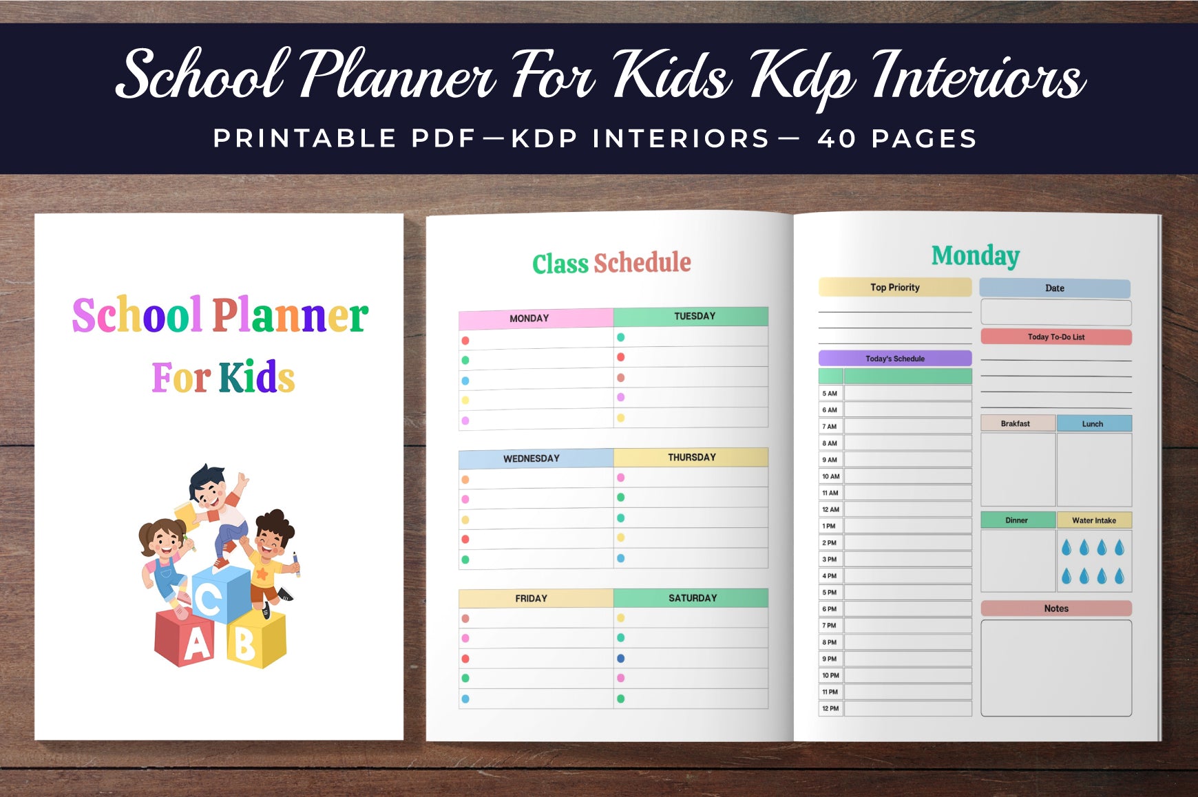 Kids School Planner
