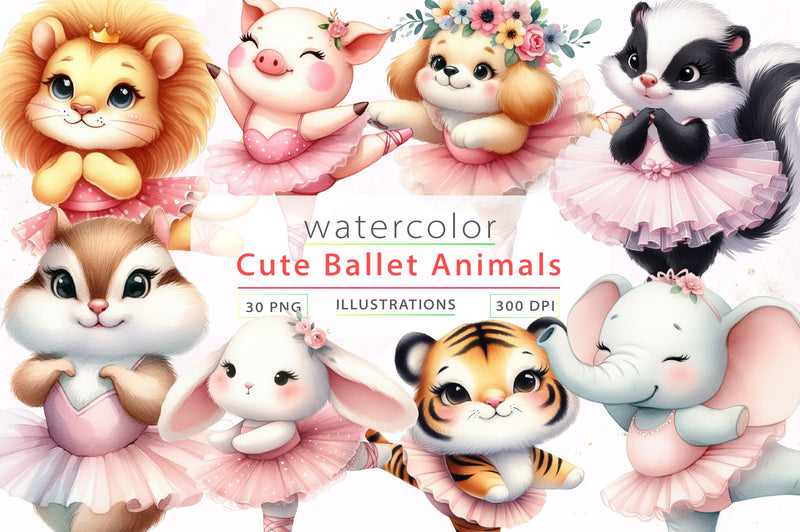 Ballet Animals Clipart Bundle - CraftNest - Digital Crafting and Art
