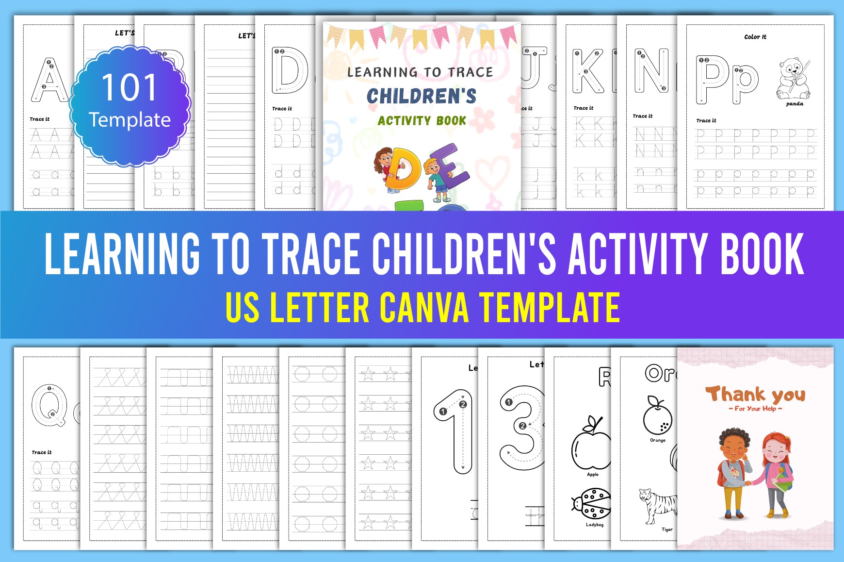 Learning to Trace: Children's Activity Workbook