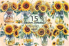 Sunflowers Ornaments Clipart Bundle