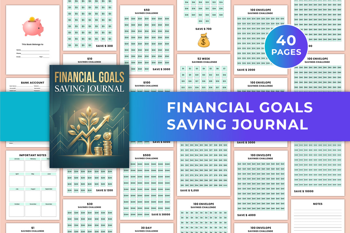 Financial Goals Saving Journal