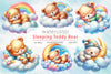 Sleeping Teddy Bear Clipart Bundle