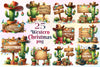 Western Christmas Clipart Bundle 3