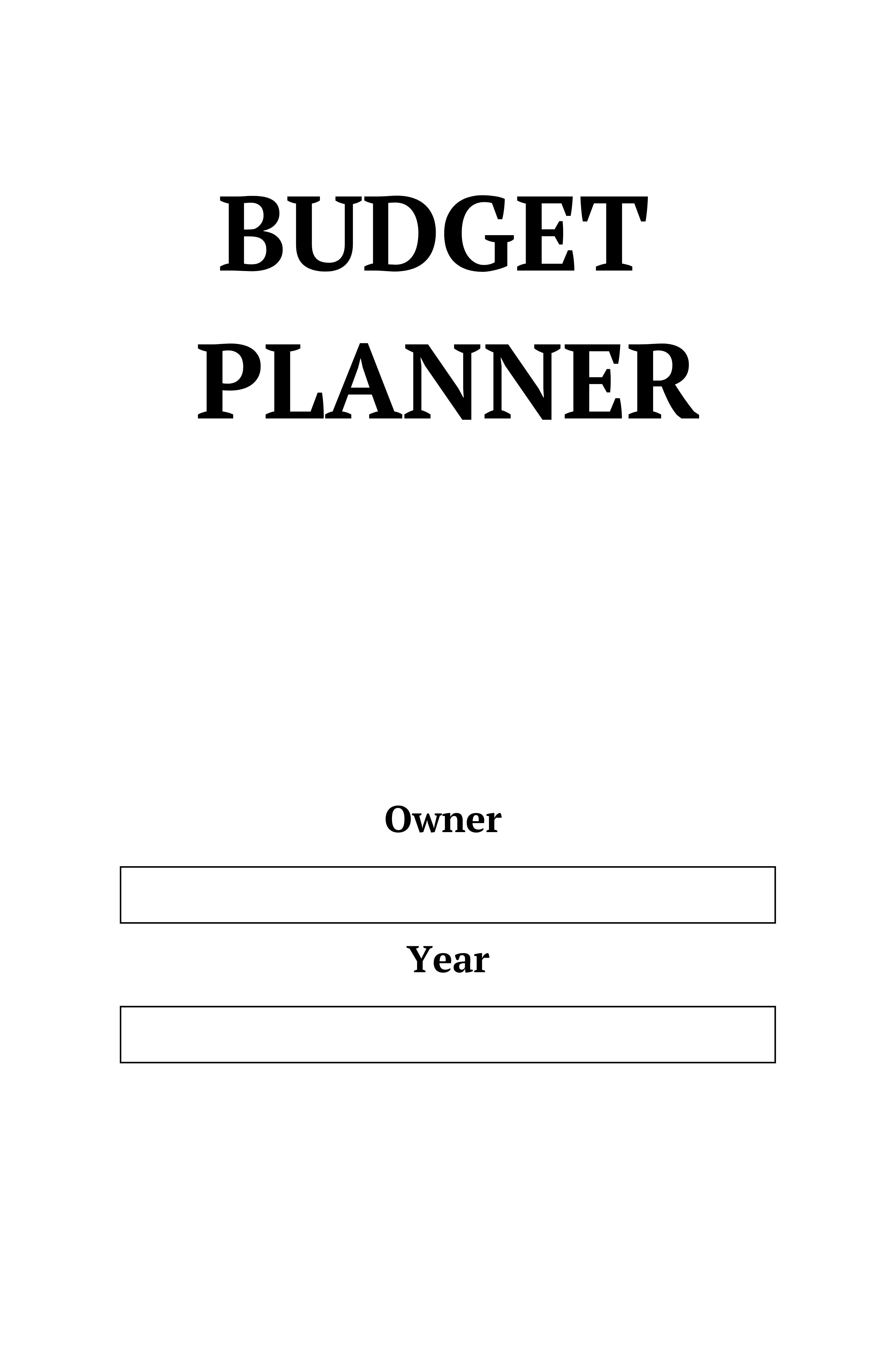 Budget Planner KDP Planner