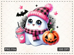 Cute Ghost Cute Halloween Clipart Bundle 15 - CraftNest - Digital Crafting and Art