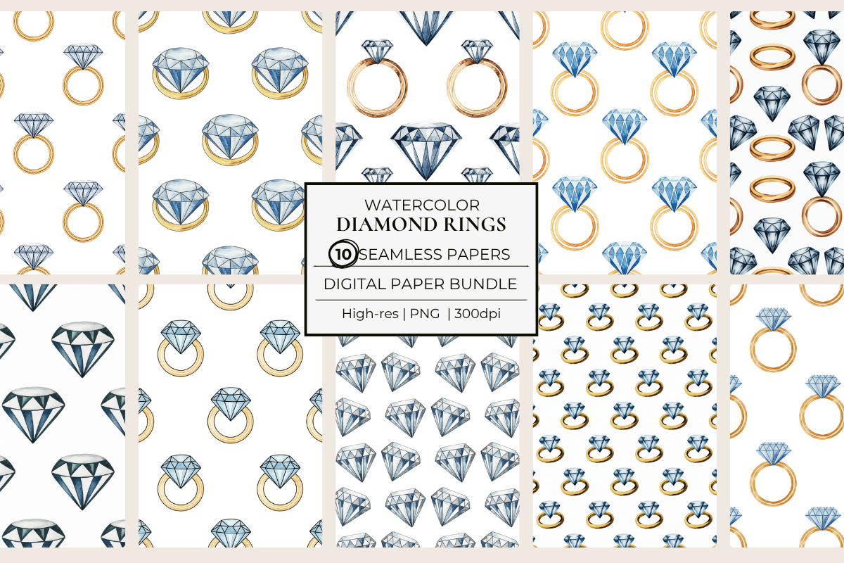 Diamond Rings Seamless Papers