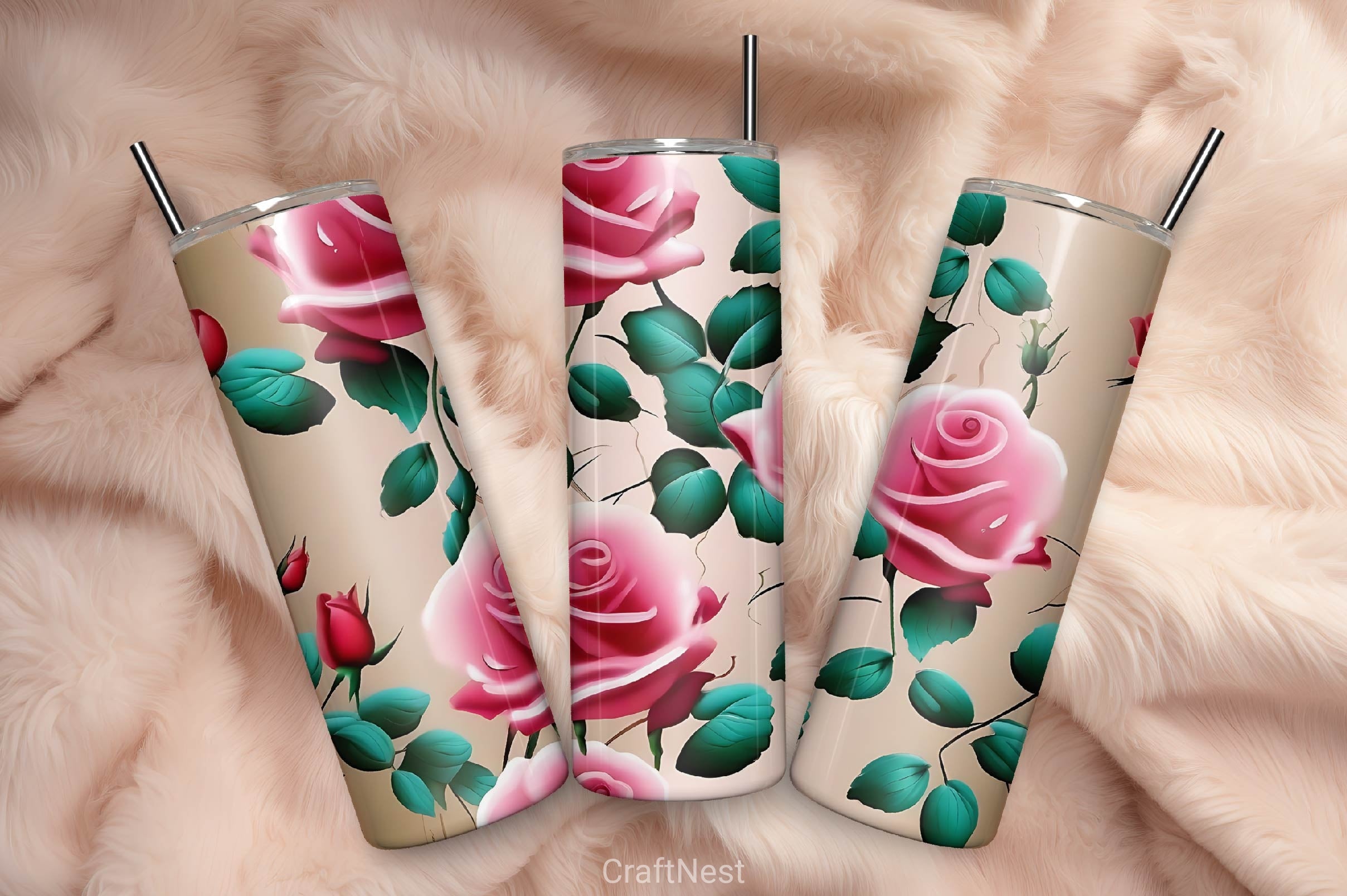 Flower Tumbler Wrap Bundle 29 - CraftNest - Digital Crafting and Art