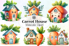 Carrot House Clipart Bundle - CraftNest - Digital Crafting and Art