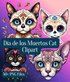 Dia de los Muertos Cats Clipart Bundle - CraftNest - Digital Crafting and Art