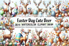 Easter Deer Clipart Bundle - CraftNest - Digital Crafting and Art
