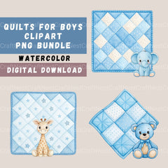 Quilt For Boys Clipart Bundle - CraftNest - Digital Crafting and Art