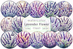 Lavender Flower Stained Glass Clipart Bundle - CraftNest - Digital Crafting and Art