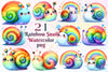 Rainbow Snail Clipart Bundle 2