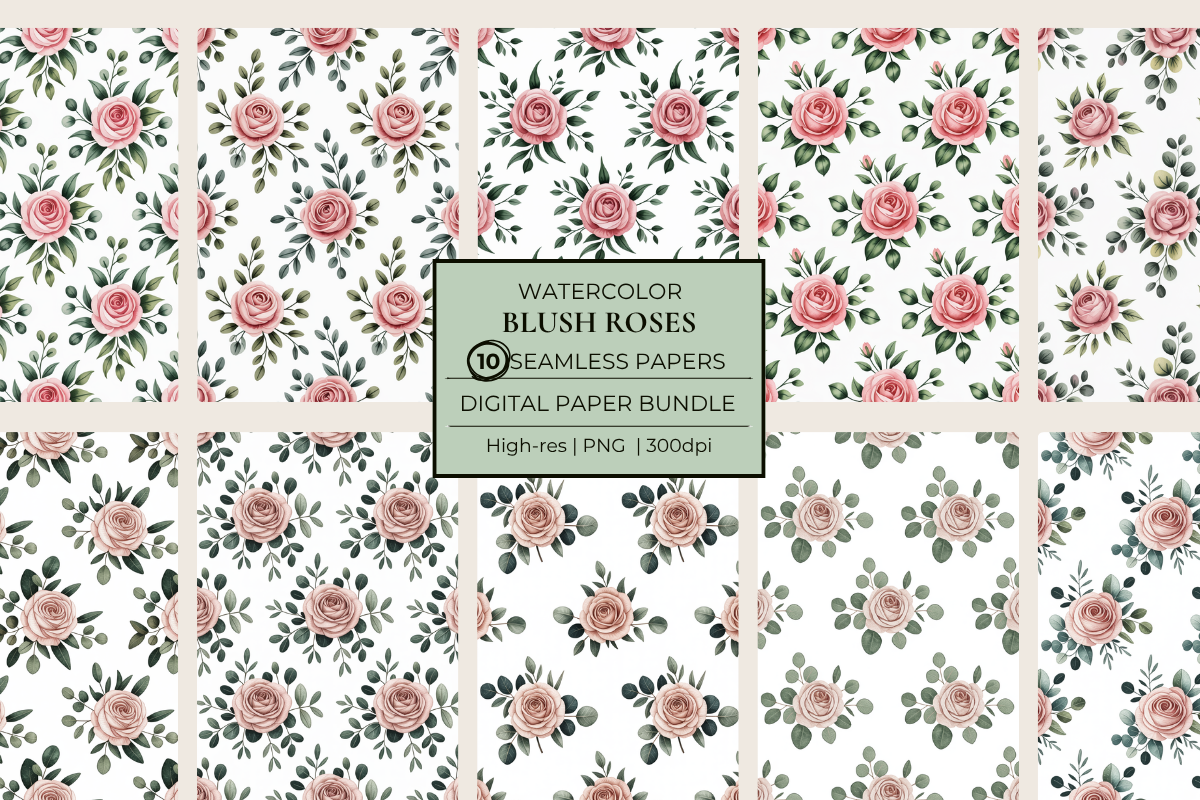 Blush Roses Seamless Papers