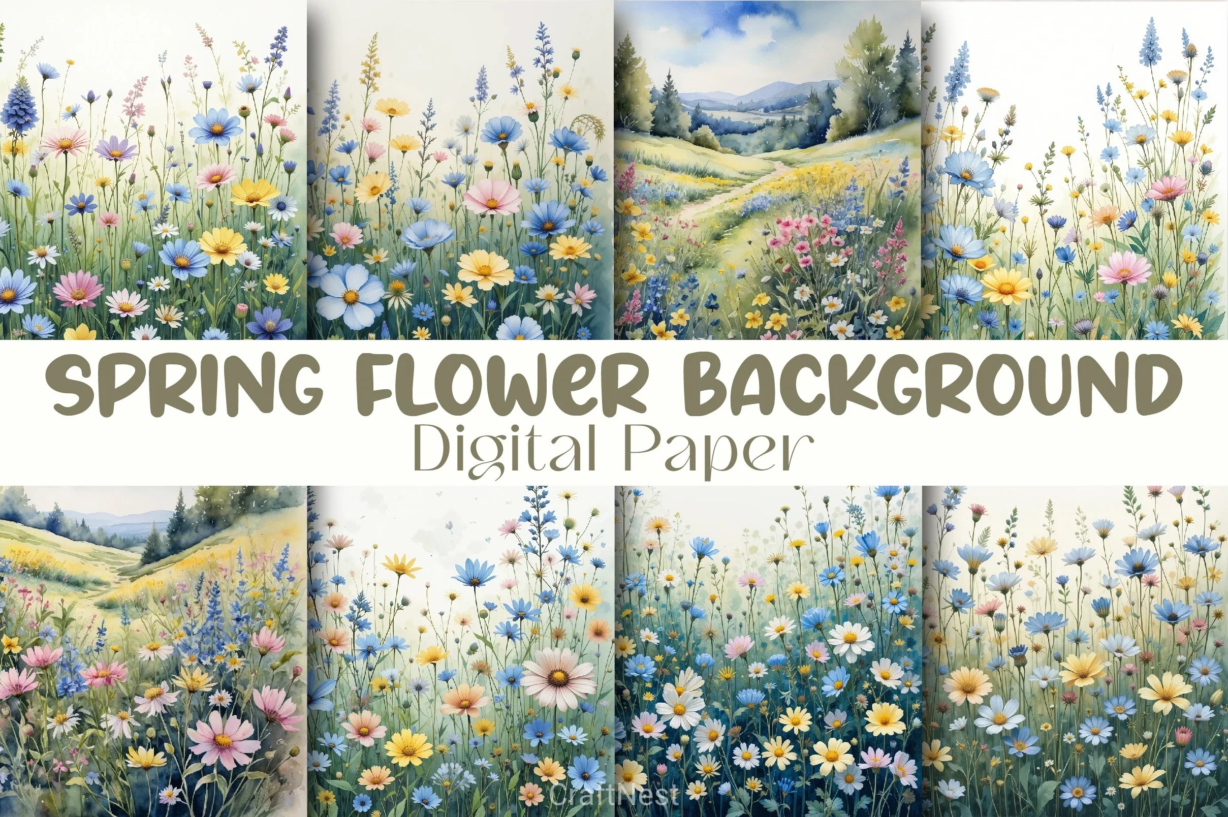 Spring Flower Clipart Bundle 3 - CraftNest - Digital Crafting and Art