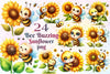 Bee Buzzing Sunflower Clipart Bundle