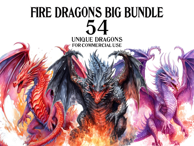 Fire Dragon Clipart - CraftNest