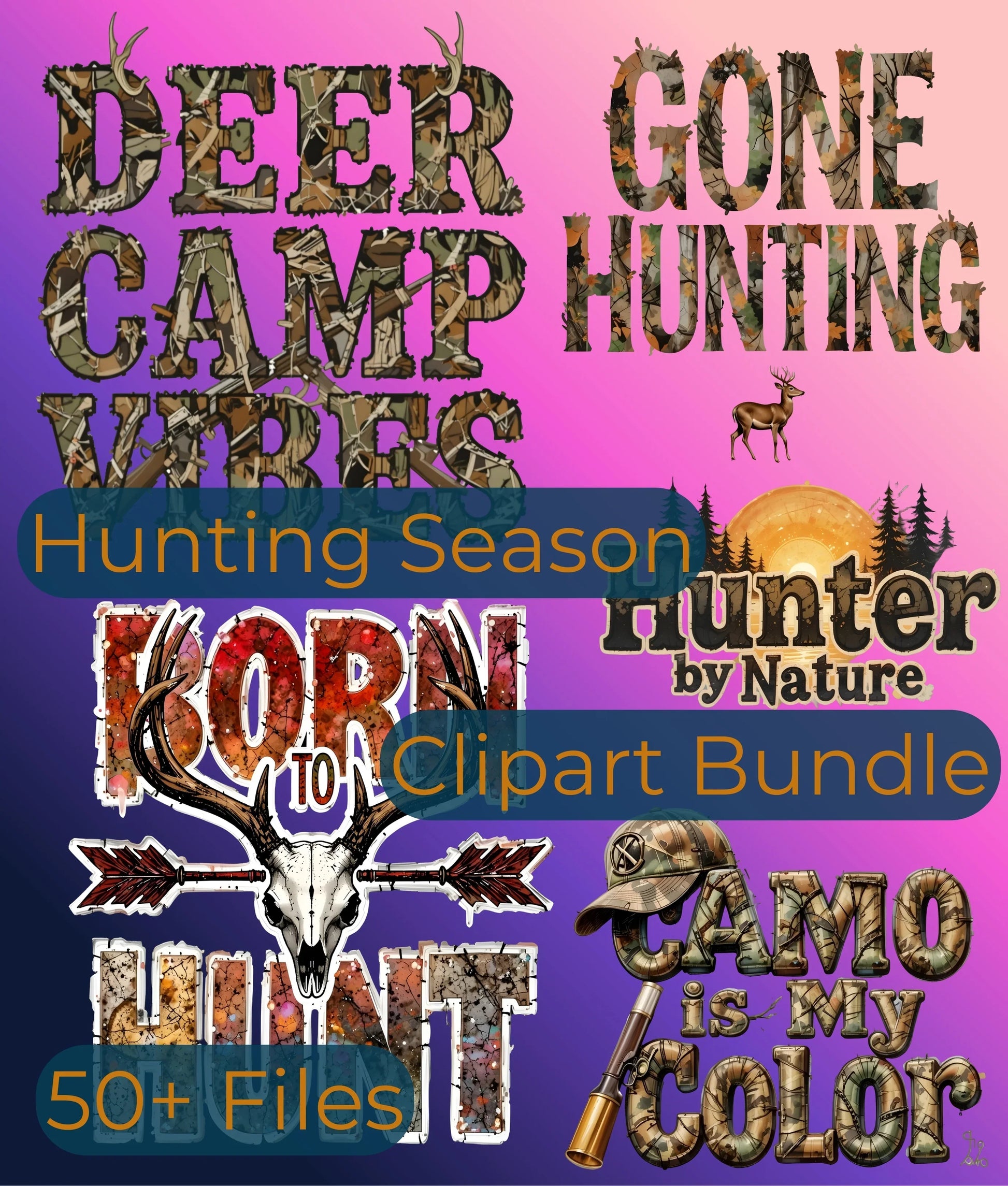 Hunting Season Clipart Bundle - CraftNest - Digital Crafting and Art