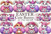 Cute Easter Bunny Clipart Bundle 36