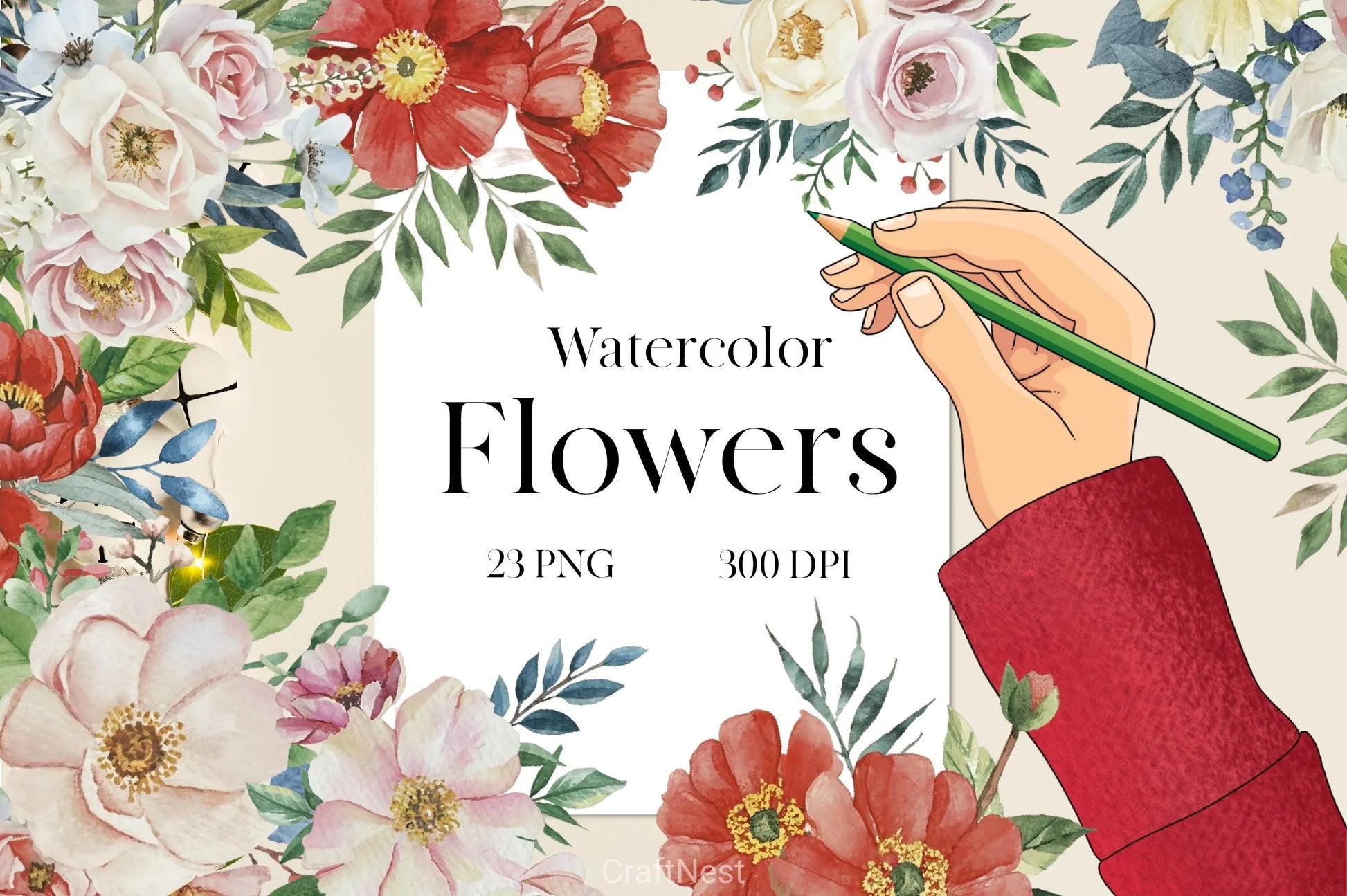 Flowers Clipart Bundle 28 - CraftNest - Digital Crafting and Art