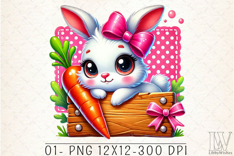 Easter Bunny Sign Clipart Bundle - CraftNest - Digital Crafting and Art