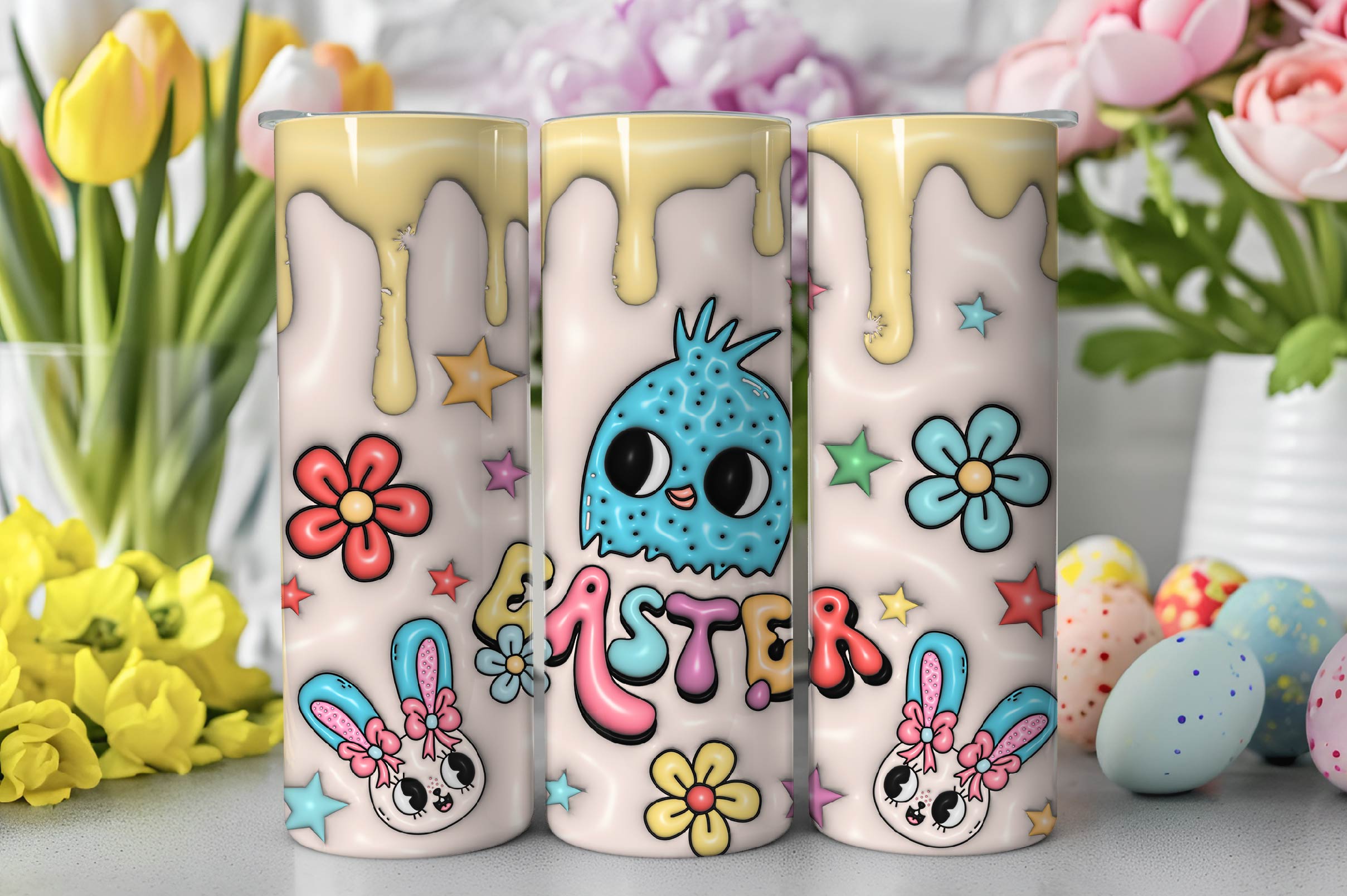 3D Inflated Easter Tumbler Bundle 4 - CraftNest - Digital Crafting and Art