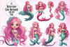 Cute Mermaid Clipart Bundle 4