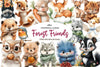 Sweet Forest Friends Cute Baby Animals Clipart Bundle