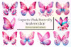 Coquette Pink Butterfly Clipart Bundle 2