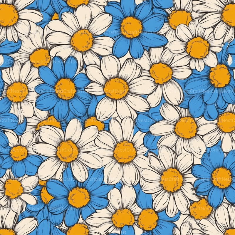 Shabby Chic Flowers Seamless Patterns Digital Paper - CraftNest - Digital Crafting and Art