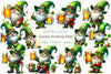Gnome Drinking Beer St Patricks Day Clipart Bundle