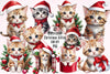 Cute Christmas Kitten Clipart Bundle