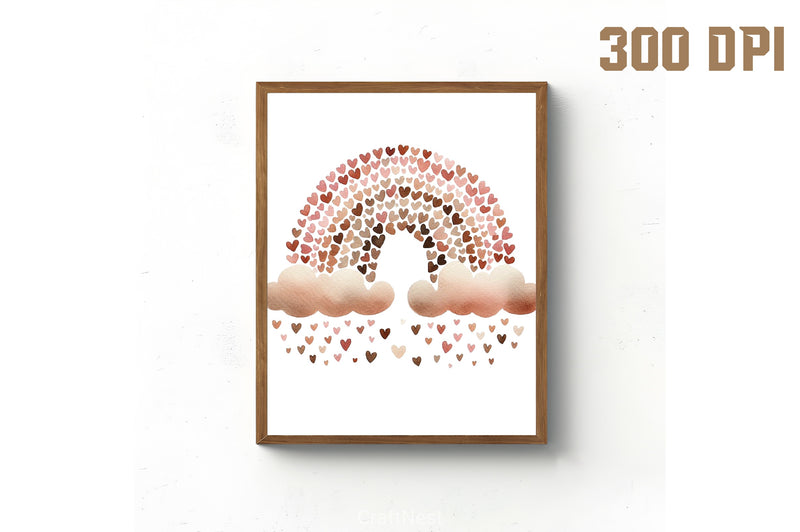 Boho Rainbow Clipart Bundle - CraftNest - Digital Crafting and Art