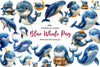 Whale Blue Whale Clipart Bundle