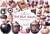 Pink And Black Autumn Clipart Bundle