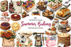 Bohemian Summer Baking Clipart Bundle