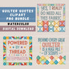 Quilter Quotes Clipart Bundle