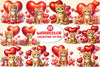 Cute Valentine Kitten Clipart Bundle 4