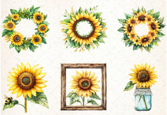 Sunflowers Clipart Bundle - CraftNest - Digital Crafting and Art