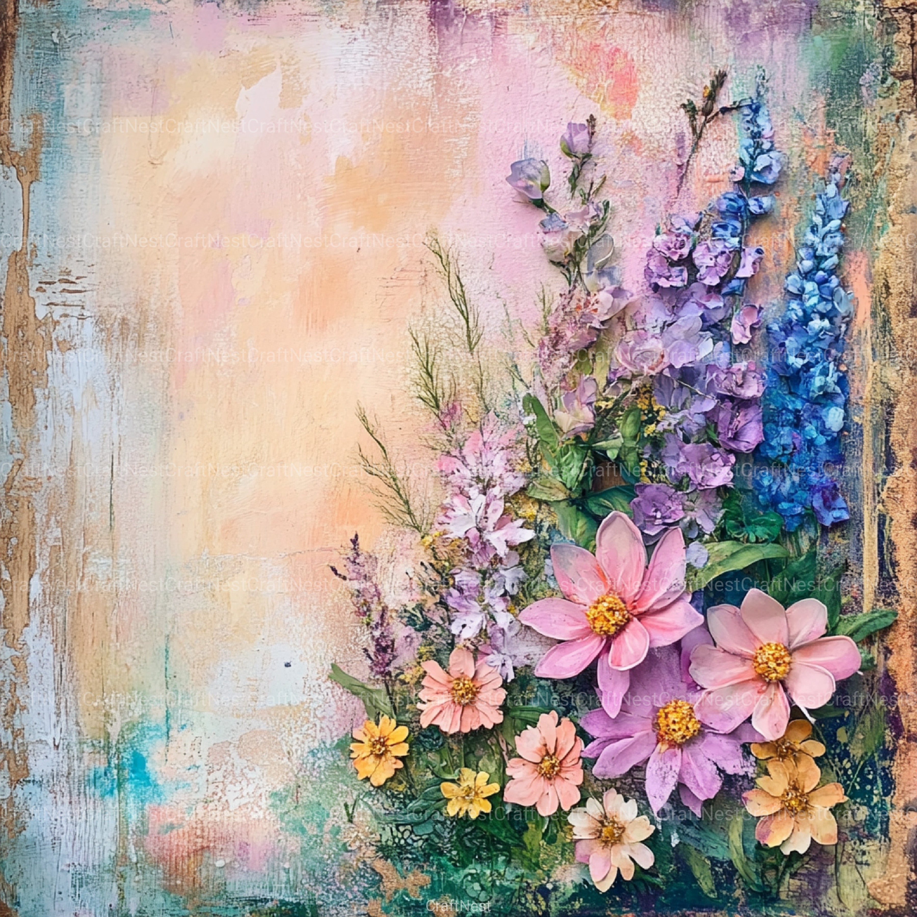 Pastel Garden Dreams Clipart Bundle - CraftNest - Digital Crafting and Art