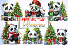 Christmas Panda Clipart Bundle 4 - CraftNest - Digital Crafting and Art