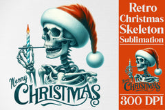 Retro Christmas Skeleton Clipart Bundle 1 - CraftNest - Digital Crafting and Art