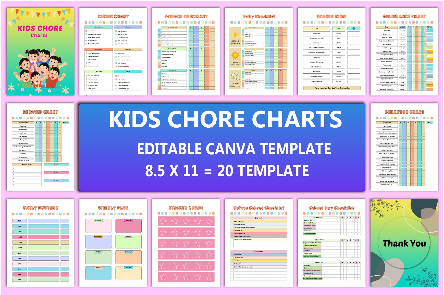Kids Chore Chart Planner