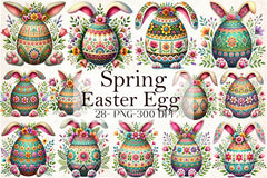 Spring Easter Egg Clipart Bundle - CraftNest - Digital Crafting and Art