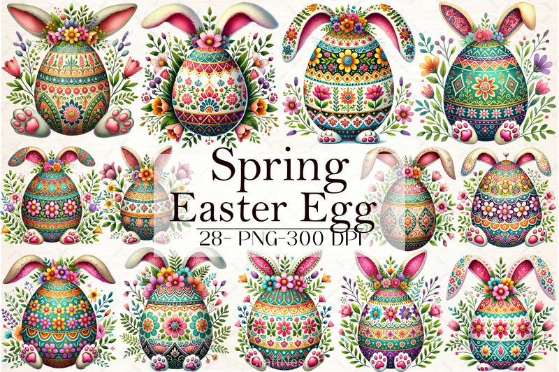 Spring Easter Egg Clipart Bundle - CraftNest - Digital Crafting and Art