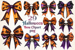 Halloween Bow Copy Clipart Bundle - CraftNest - Digital Crafting and Art