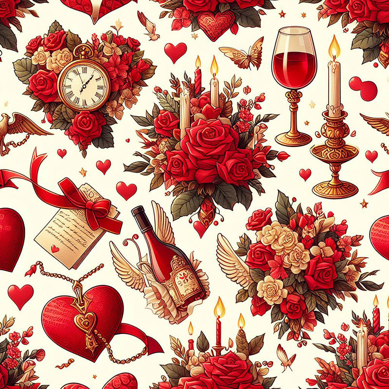 Valentine Red Seamless Digital Paper - CraftNest - Digital Crafting and Art